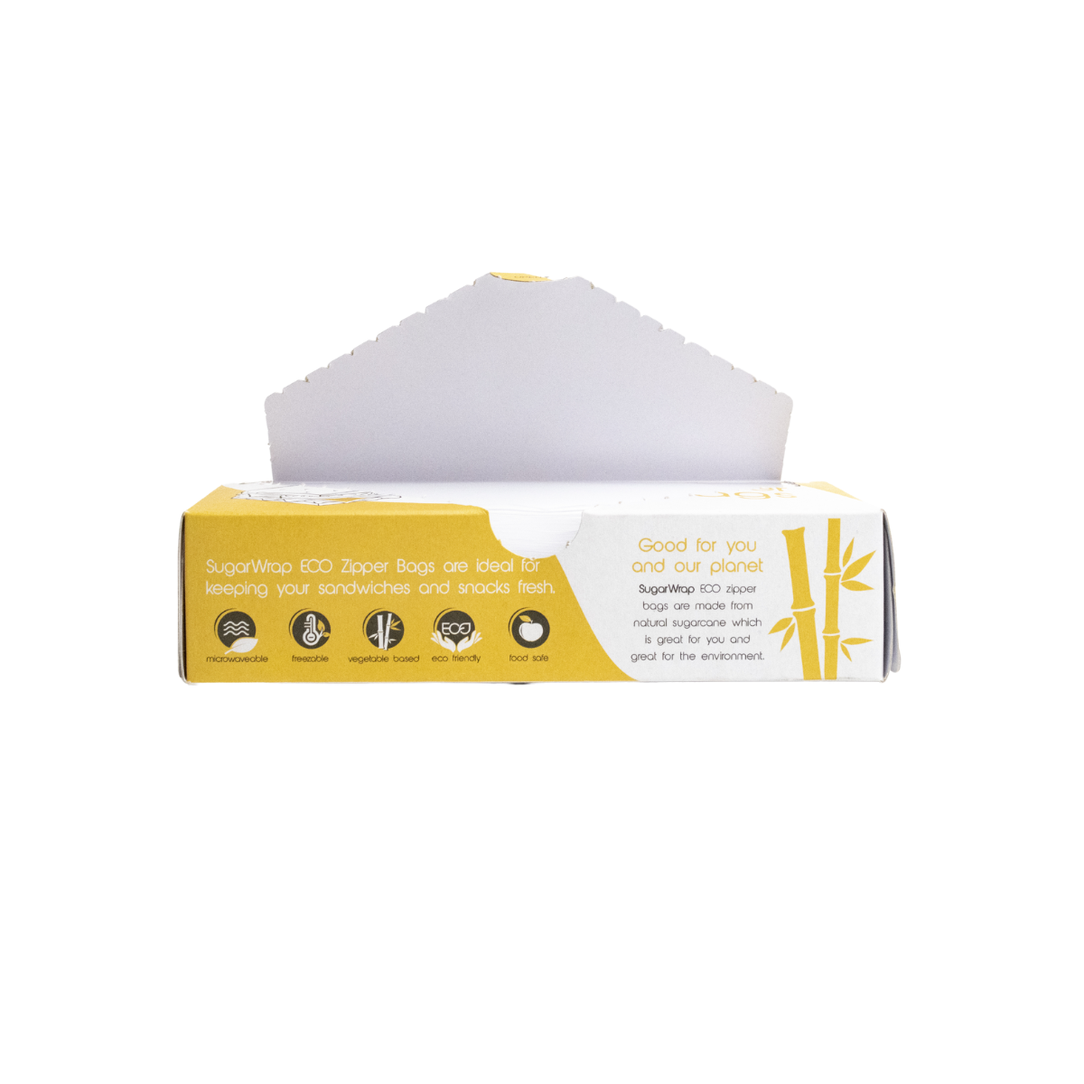 SugarWrap Eco Zipper Bags - Sandwich Size - 12 Boxes